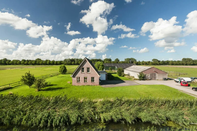 Hoogtefotografie van een vrijstaande woning